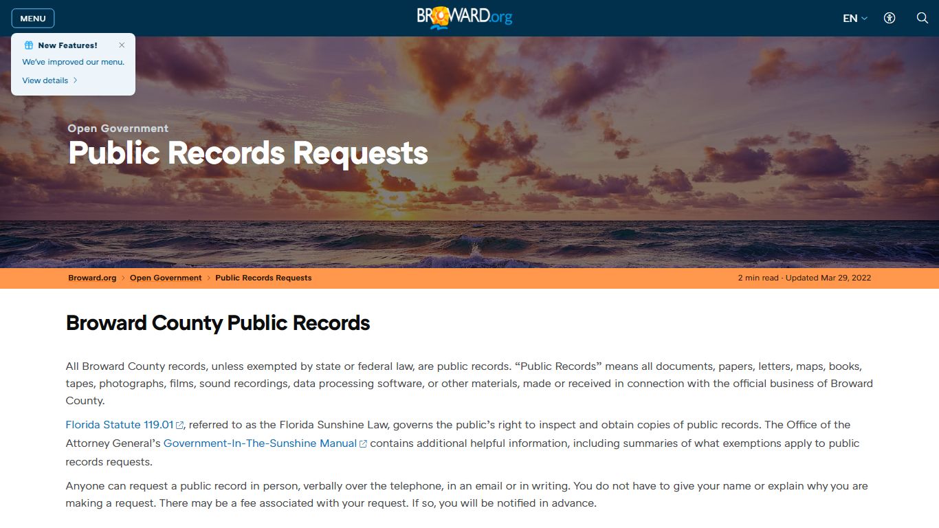 Public Records Requests Public Records Requests - Broward County, Florida